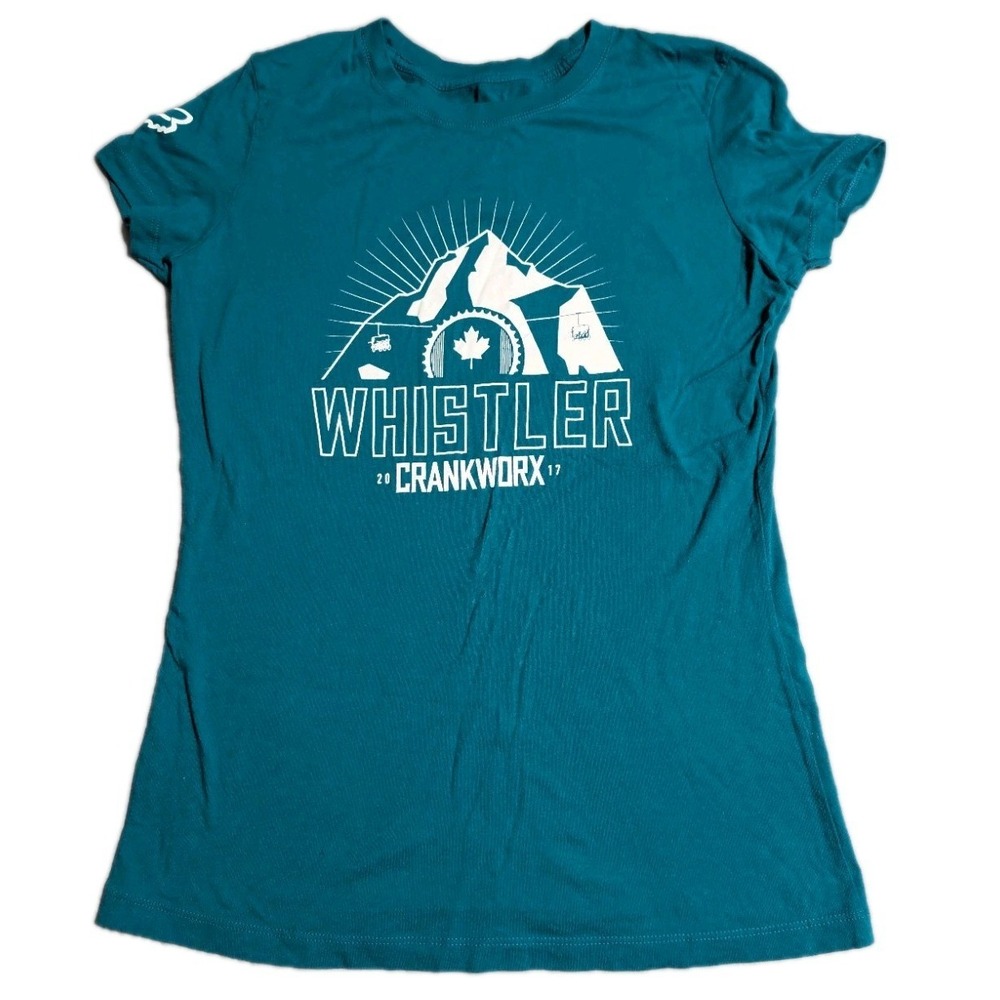 Fox Racing Whistler Crankworx 2017 T‎ Shirt Womens XL MTB Festival Teal